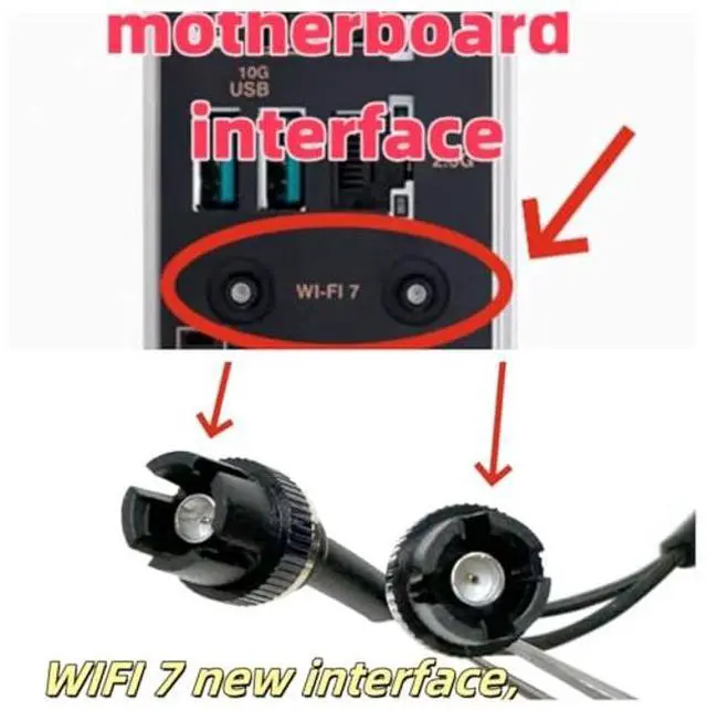 Alt view image 4 of 5 - WiFi 7 Laptop WiFi Antenna 2.4G 5G 6G Dual Band Magnetic Base for ASUS ROG Strix X870-I X870E-E X870-A/Prime X870-P/TUF Gaming X870-PLUS WiFi 6E WIFI7 PC Desktop Computer