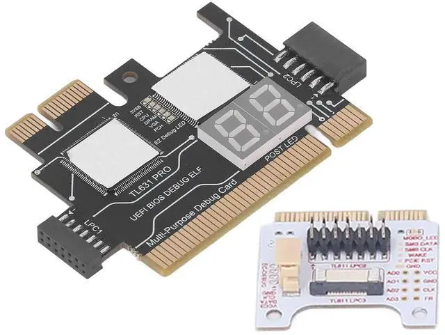 Alt view image 4 of 5 - Post Test Motherboard Analyzer Diagnostic Card Kit Laptop Motherboard Analyzer Adapter Card for Desktop PC