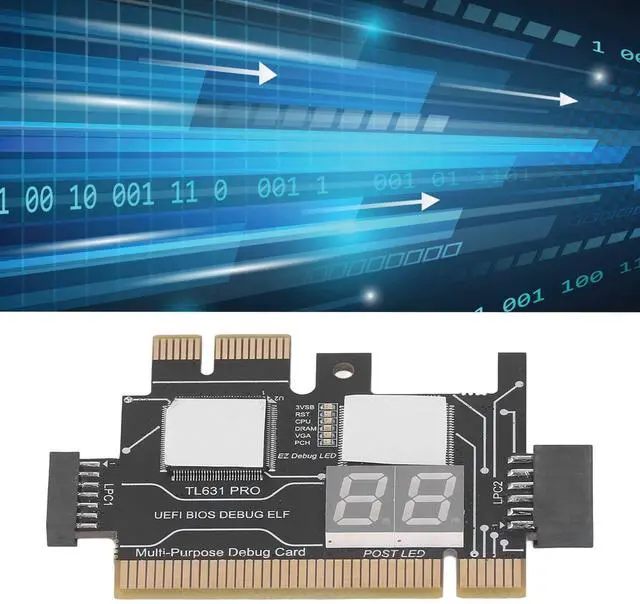 Alt view image 5 of 5 - Post Test Motherboard Analyzer Diagnostic Card Kit Laptop Motherboard Analyzer Adapter Card for Desktop PC