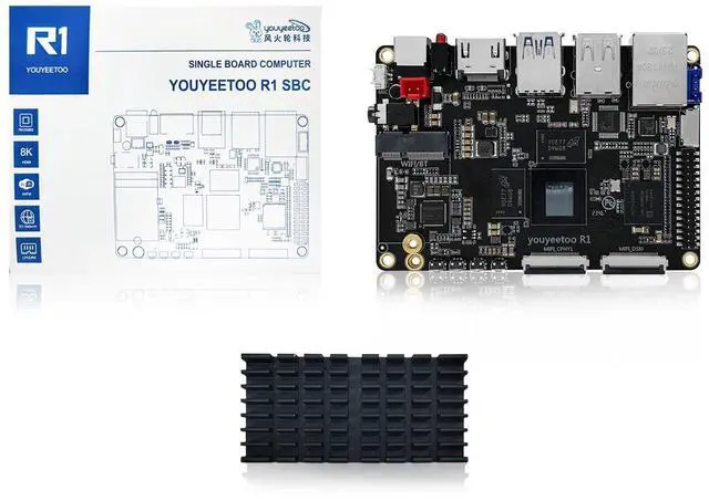 Main image of youyeetoo R1 Single Board Computer - Rockchip RK3588S/6 Tops NPU & 8K Display/Support HDMI 2.1, SATA 3.0, 2280 SSD, USB Host x5, Onboard NFC - AIoT Control/NAS/SBC (4GB RAM+32GB eMMC)