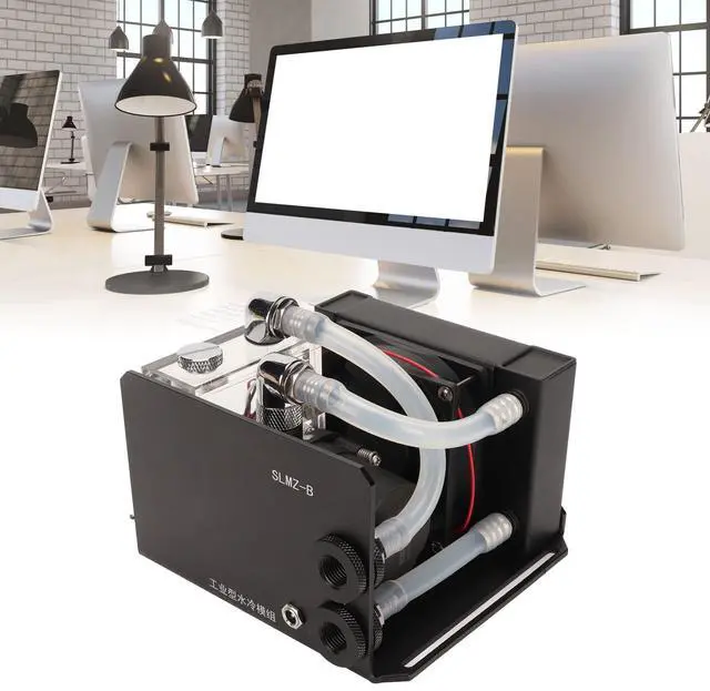Alt view image 2 of 5 - CPU Water Cooler Pump, 600L H PC Water Cooling Integrated Mute, Aluminum Heat Exchanger Liquid Cooling Radiator Heat Sink with Fans for CPU PC Water Cool System