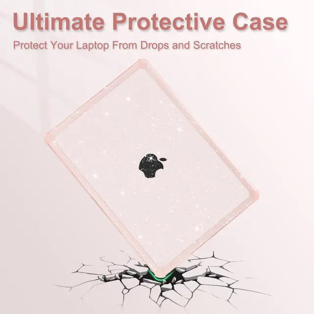 Alt view image 3 of 5 - MOSISO Compatible with MacBook Pro 14 inch Case 2025-2021 M5 M4 M3 M2 M1 A3434 A3112 A3185 A3401 A2918 A2992 A2779 A2442, Heavy Duty Glitter Hard Shell with TPU Bumper&Keyboard Cover, Pink