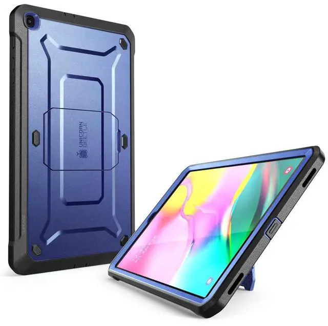 Alt view image 3 of 5 - SUPCASE for Galaxy Tab A 10.1 Case with Screen Protector (Unicorn Beetle Pro), [Built-in Stand] Full-Body Rugged Heavy Duty Protective Tablet Cover for Samsung Galaxy Tab A 10.1 (2019), Slateblue