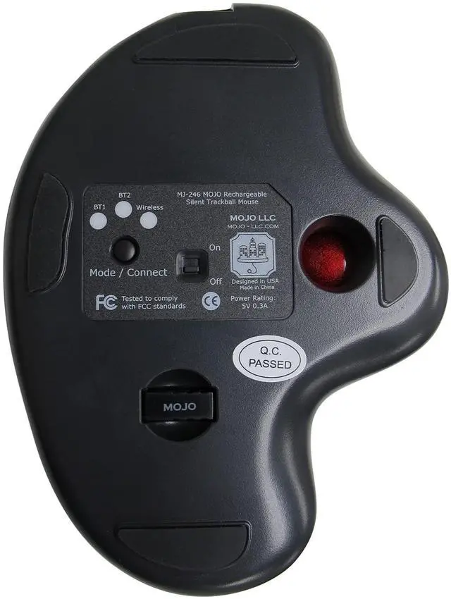 Alt view image 5 of 5 - MOJO Multi Mode Rechargeable Silent Trackball Mouse (Bluetooth + Wireless)