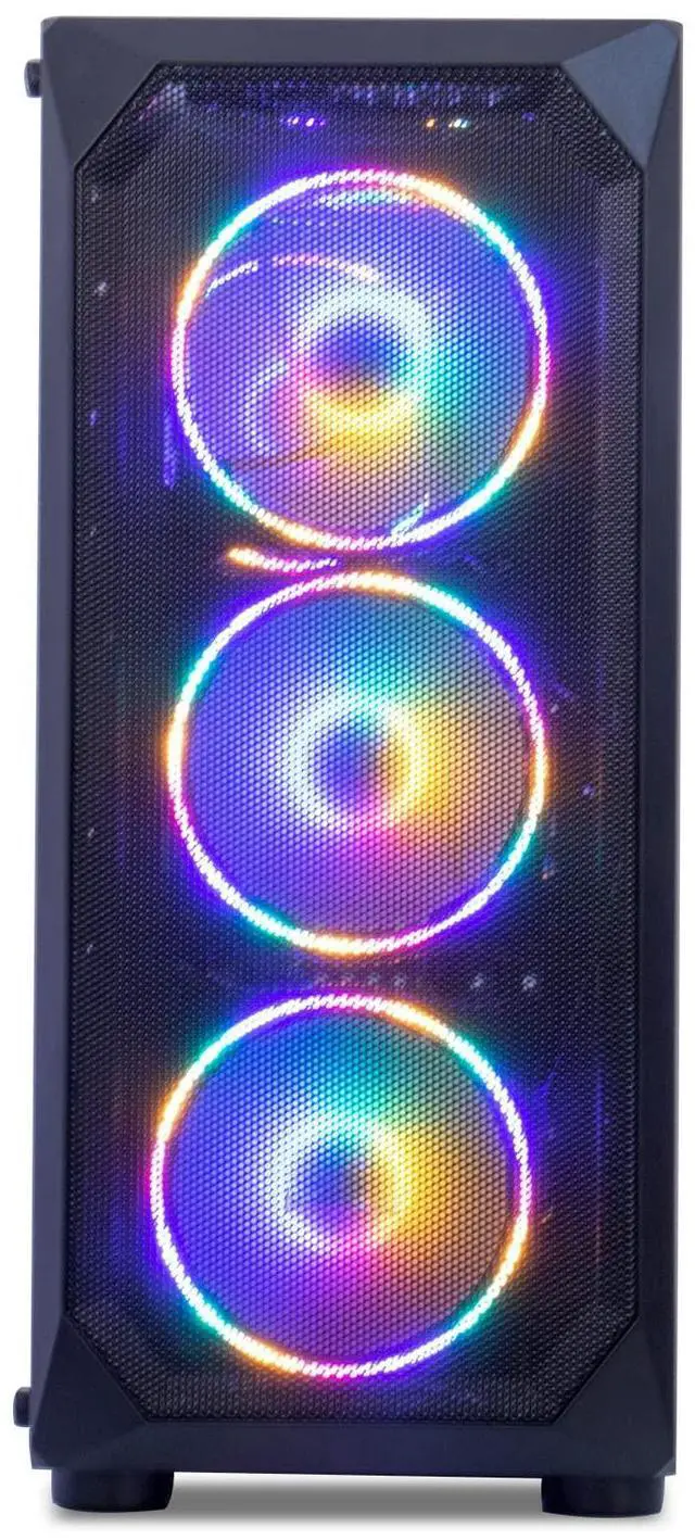 Alt view image 5 of 5 - MXZ Gaming PC Computer R5 3600, RTX 4060, 16G DDR4, NVME 500G, B450,6RGB Fans,Windows 11 Pro Ready to use, Gamer Desktop Computer(R5 3600| RTX 4060)