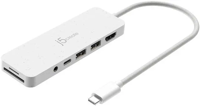 Alt view image 4 of 5 - j5create USB-C Multi-Port Hub with Power Delivery with 4K HDMI/2 USB-A 5Gbps/PD 100W Charging SD&Micro SD/3.5mm Audio | for MacBook Pro&Air/iPad Pro/iMac/Surface/XPS/Thinkpad/Galaxy/and More(JCD373EW)