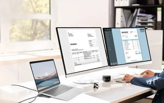 Alt view image 3 of 5 - MANHATTAN USB C Docking Station 2 HDMI, 3 Monitor, 12 in 1, Triple Display Laptop Docking Station with 5Gbps USB-A/C 3.1, USB 2.0, 100W PD, Ethernet, Audio, SD/TF Card Slot - Grey