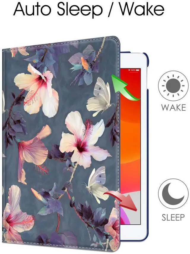 Alt view image 2 of 5 - Fintie Rotating Case for iPad 9th/8th/7th Generation (2021/2020/2019) Bundle with Tempered Glass Screen Protector for iPad 9th/8th/7th Gen 10.2" & iPad Air 3rd & iPad Pro 10.5" 2017