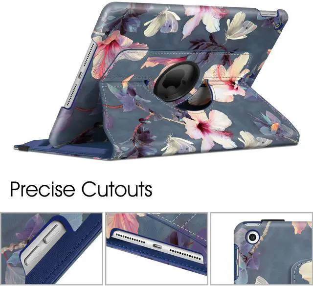 Alt view image 5 of 5 - Fintie Rotating Case for iPad 9th/8th/7th Generation (2021/2020/2019) Bundle with Tempered Glass Screen Protector for iPad 9th/8th/7th Gen 10.2" & iPad Air 3rd & iPad Pro 10.5" 2017