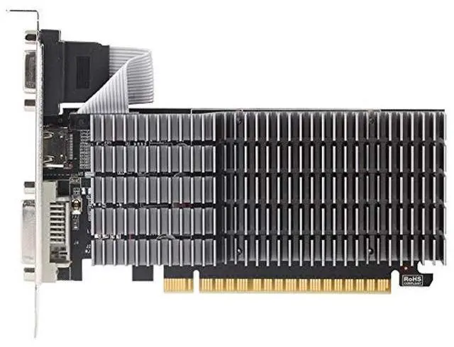 Alt view image 2 of 5 - maxsun GEFORCE GT 710 2GB Low Profile Ready Small Form Factor Video Graphics Card GPU Support DirectX12 OpenGL4.5, Low Consumption, VGA, DVI-D, HDMI, HDCP, Silent Passive Fanless Cooling System