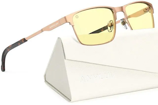 Main image of ANYLUV Blue Light Glasses for Men/Women, Lightweight Blue Light Blocking Glasses, Anti-Eye Strain Computer Glasses for Gaming