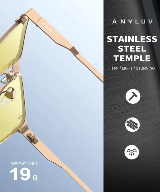 Alt view image 5 of 5 - ANYLUV Blue Light Glasses for Men/Women, Lightweight Blue Light Blocking Glasses, Anti-Eye Strain Computer Glasses for Gaming