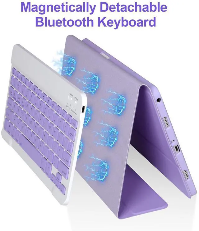 Alt view image 5 of 5 - Keyboard Case for Samsung Galaxy Tab A9+/Plus 11'' 2023(SM-X210/X216/X218),Case with Keyboard for Samsung Tab A9+ with S Pen Holder,Detachable Bluetooth Keyboard for Galaxy A9 Auto Wake/Sleep,Purple