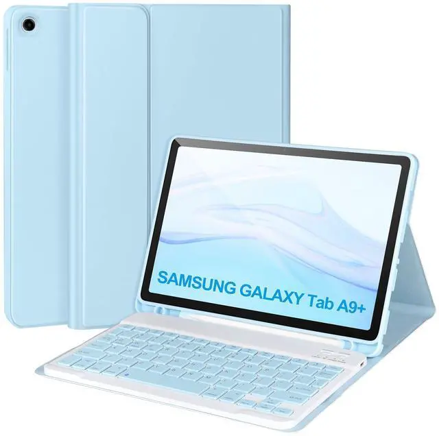 Main image of Keyboard Case for Samsung Galaxy Tab A9+/Plus 11'' 2023(SM-X210/X216/X218),Case with Keyboard for Samsung Tab A9+ with S Pen Holder,Detachable Bluetooth Keyboard for Galaxy A9 Auto Wake/Sleep (Blue)