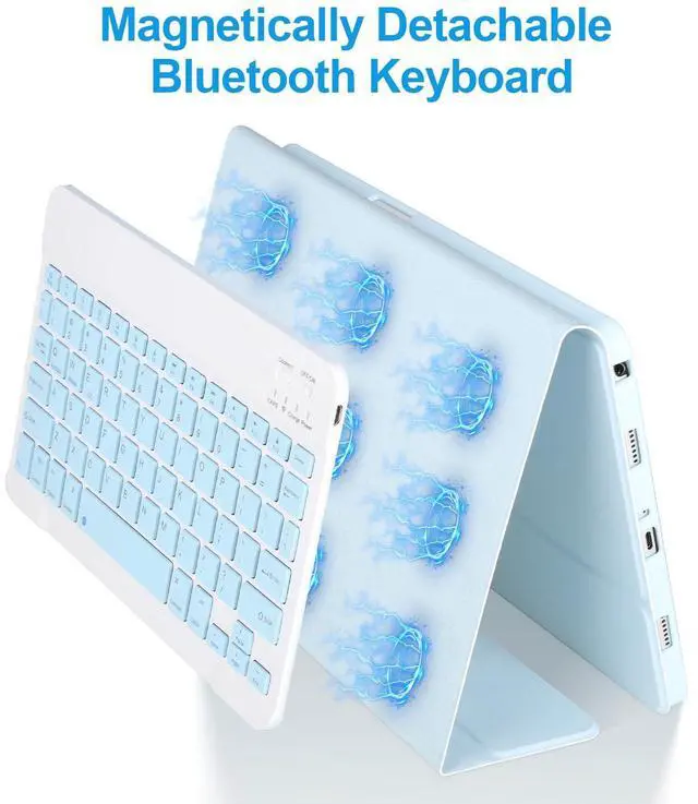 Alt view image 5 of 5 - Keyboard Case for Samsung Galaxy Tab A9+/Plus 11'' 2023(SM-X210/X216/X218),Case with Keyboard for Samsung Tab A9+ with S Pen Holder,Detachable Bluetooth Keyboard for Galaxy A9 Auto Wake/Sleep (Blue)