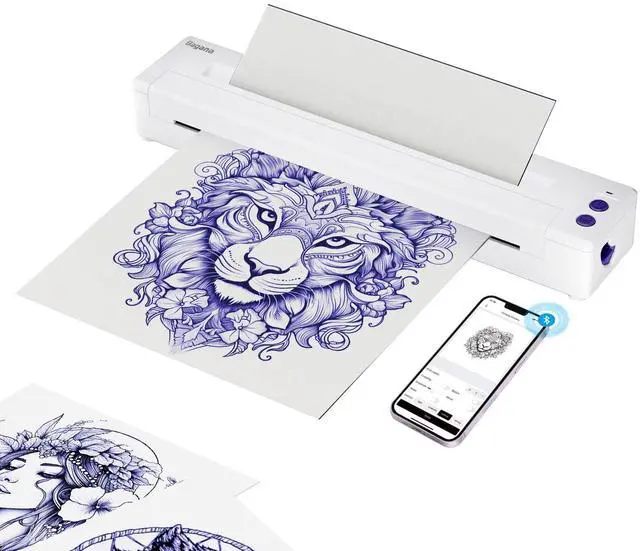 Main image of Bagana Wireless Tattoo Stencil Printer, Bluetooth Thermal Temporary Portable Tattoo Transfer Machine Kit Compatible with Smartphone & PC