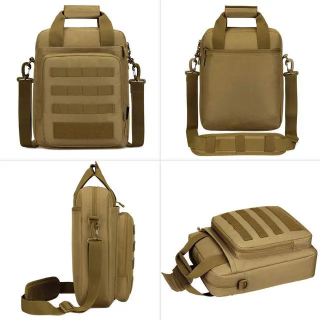 Alt view image 3 of 5 - CamGo Tactical Briefcase Heavy Duty Military Shoulder Messenger Bag Lightweight Mens Handbag