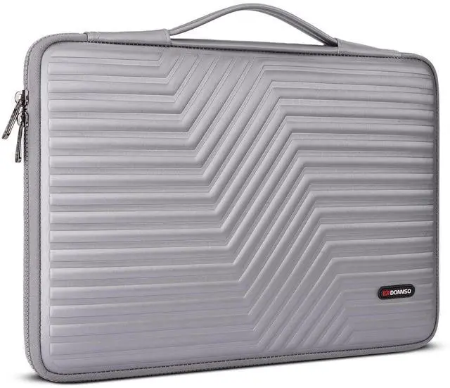 Alt view image 2 of 5 - DOMISO 17 inch Laptop Sleeve with Handle Shockproof Waterproof EVA Protective Case for 17.3" Dell Inspiron/MSI GS73VR Stealth Pro/IdeaPad 320 321/HP Envy 17/LG Gram 17"/ROG Strix GL702VS, Silver