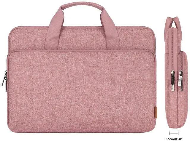 Alt view image 2 of 5 - DOMISO 17.3 inch Laptop Sleeve Bag Water-Resistant Carrying Case with Handle for Dell/MSI GS73VR Stealth Pro/HP Envy 17/LG Gram 17"/ROG Strix GL702VS/17.3" Notebooks,Pink