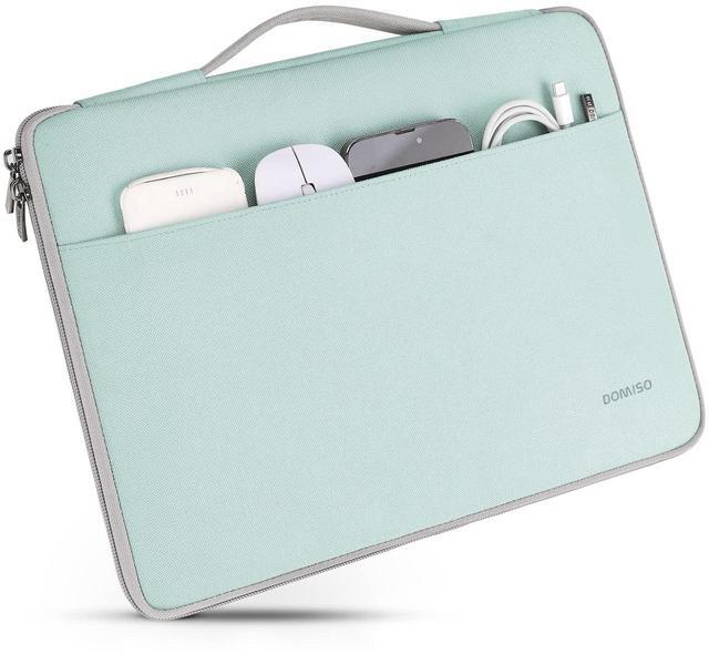 Alt view image 4 of 5 - DOMISO 17 inch Laptop Sleeve Case Water-Resistant Bag Portable Carrying Protector with Handle for 17.3" IdeaPad 3 Gen 7/IdeaPad 300 320 321/17.3" ZBook Fury 17.3 G8/HP Envy/LG Gram 17", Mint Green