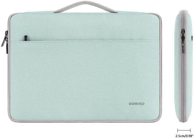 Alt view image 2 of 5 - DOMISO 17 inch Laptop Sleeve Case Water-Resistant Bag Portable Carrying Protector with Handle for 17.3" IdeaPad 3 Gen 7/IdeaPad 300 320 321/17.3" ZBook Fury 17.3 G8/HP Envy/LG Gram 17", Mint Green