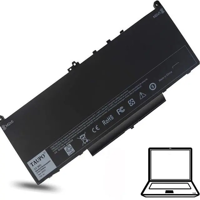 Main image of TAUPO J60J5 E7470 E7270 Battery Fit for Dell Latitude E7470 E7270 7470 7270 0MC34Y MC34Y R1V85 242WD GG4FM WYWJ2 1W2Y2 PDNM2 451-BBSX 451-BBSY 451-BBSU P26S001 Laptop Battery Replacement 7.6V 55WH