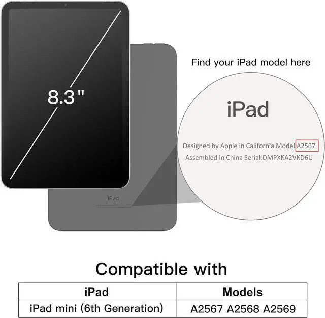 Alt view image 3 of 5 - DuraSafe Cases for iPad 8.3 Inch Mini 6th [ Mini 2021 6 Gen ] A2567 A2568 A2569 MK7M3LL/A MLWL3LL/A MK7R3LL/A MK7P3LL/A MK7T3LL/A MLWR3LL/A MK7X3LL/A MK7V3LL/A MK893LL/A Smart PC Cover - Gold