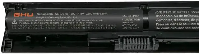 Alt view image 3 of 5 - GHU New 33 Wh 2200 mAh Battery for RI04 RI06XL 805294-001 Battery 805047-851 R104 14.8V Fit HSTNN-DB7B HSTNN-PB6Q HSTNN-Q94C HSTNN-Q95C Compatible with HP Probook 450 455 470 G3