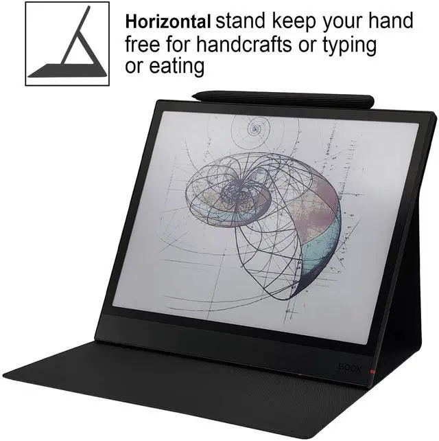 Alt view image 4 of 5 - GOVTVA Magnetic Stand Case for Onyx Boox Note Air 4 C/Note Air 3 C (2024/2023 Released) Ultra-Thin Lightweight Leather Cover with Auto Sleep/Wake & Magnetic Closure (Gray)