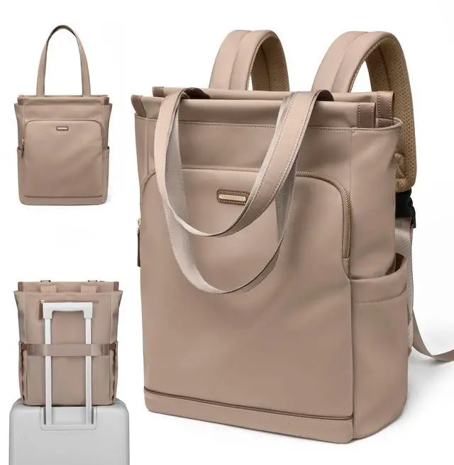 Main image of GOLF SUPAGS Convertible Laptop Backpack for Women Casual Daypack Notebook Tote Bag for Work College Travel Leisure (Champagne)