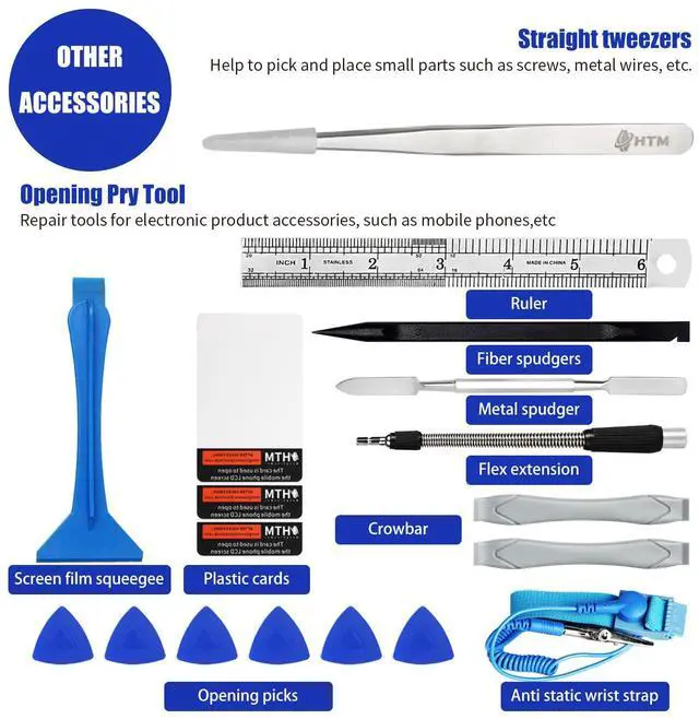 Alt view image 4 of 5 - HengTianMei 142 in 1 Precision Screwdriver Set Professional Magnetic Repair Tool Kit for Computer, Laptop, Xbox, Macbook, Game Console (H1128)