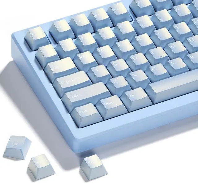 Main image of HITIME x XVX PBT Keycaps 75 60 Percent, Blue Custom Keyboard Keycaps, Cherry Profile Key caps Set 97 Keys for Cherry Gateron MX Switche Keyboard