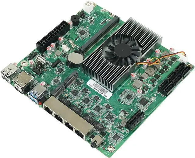 Alt view image 2 of 5 - HKUXZR N150 Industrial Motherboard NAS 4 Cores 4 Threads Low Power Processor 4x2.5G i226 Network M.2 Slot 6xSATA DP HDMI 2.0 PCIE x1 .1*M2_ SSD NVME/NGFF+ 1*M.2_ NVME