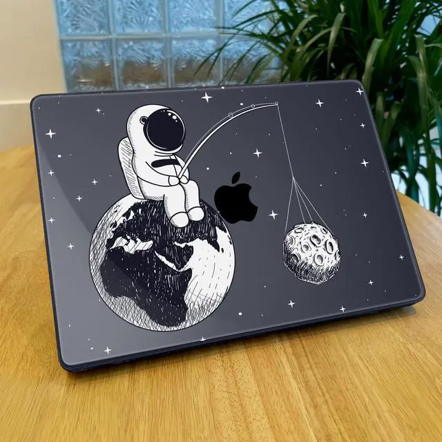 Alt view image 3 of 5 - Lepeoac for MacBook Pro 16 inch Case 2021 2022 2023 2024 Release A3186 A3403 M4 A2991 M3 A2780 M2 A2485 M1 Pro/Max, Hard Shell Case with Screen Protector & Keyboard Cover, Astronaut Enjoy