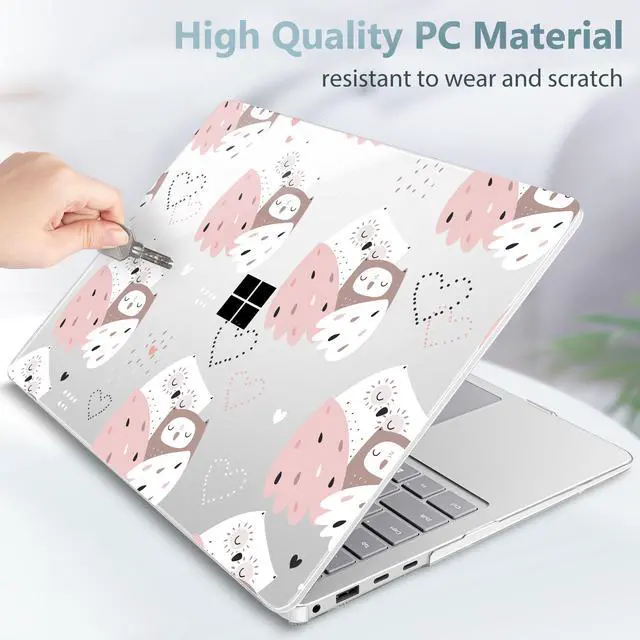 Alt view image 5 of 5 - Lepeoac Case for Microsoft Surface Laptop 13.8 inch, 2024 Windows 11 Copilot+ PC, 7th Edition Touchscreen Display, Plastic Hard Shell Case with Keyboard Cover & Screen Protector, Cute Owls