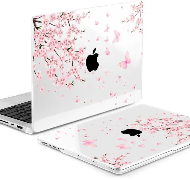 Alt view image 3 of 5 - MEEgoodo Case for M4 MacBook Pro 16 inch Case 2024 2023 2021 (A3403/A3186/A2991/A2780/A2485) M3 M2 M1 Pro/Max Chip, Laptop Hard Shell Cases with Keyboard Cover & Trackpad Film, Cherry Blossoms