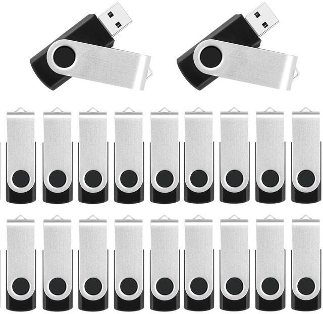 Main image of Bulk Flash Drives 2GB, 20 Pack USB Stick Flashdrive 2.0 Thumb Drive Portable Jump Drives Multipack Zip Drive, Swivel USB Storage Flash Drive Memory Photo Stick Pendrive for Data Transfer and Backup