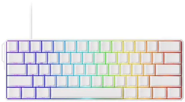 Main image of MONSGEEK FUN60 Ultra Rapid Trigger Gaming Keyboard 8k SP Magnetic Switch HE Aluminum Wired Keyboard 60% White Shine-Through, Glare Magnetic Switch