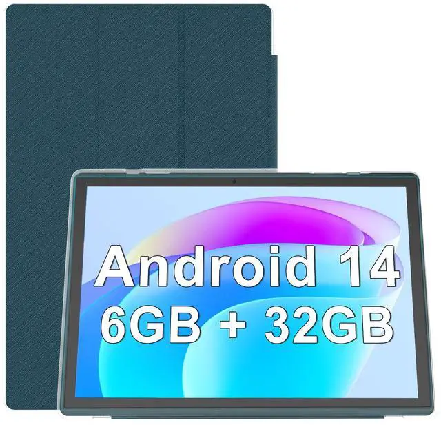 Main image of Android Tablet 10 Inch Tablet With Case Screen Stylus Android 14 Tablets 6GB RAM 32GB ROM Support 1TB Expansion 6000mah Battery 10.1" IPS HD Touchscreen 2MP+8MP Dual Camera WIFI-6 Bluetooth5.0 Tablets