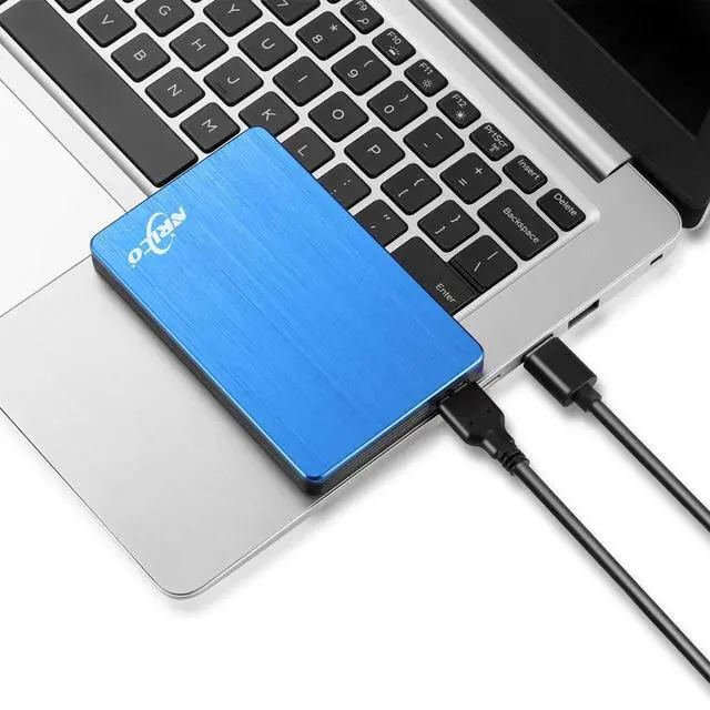 Alt view image 3 of 5 - NRICO 500GB Portable External Hard Drive USB 3.0 HDD 2.5inch Storage Compatible for PC, Mac, Desktop,PS4 (500GB, Blue)