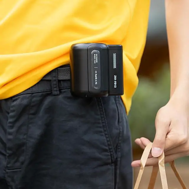 Alt view image 3 of 5 - Ordaba Ergonable Cool Clip, Under Shirt Fan, Shirt Fan Clip, Clip on Fan for Shirt, Cool Clip Fan, Rechargeable Belt Clip Fan with USB Port for Outdoor Works (White), 1