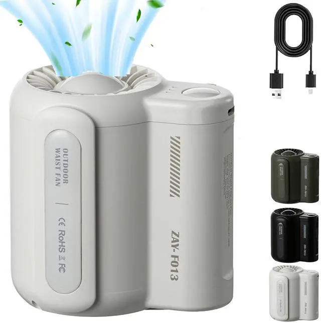 Main image of Ordaba Ergonable Cool Clip, Under Shirt Fan, Shirt Fan Clip, Clip on Fan for Shirt, Cool Clip Fan, Rechargeable Belt Clip Fan with USB Port for Outdoor Works (White), 1