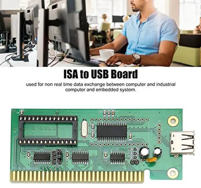 Alt view image 2 of 5 - ISA to USB Card, PCB ISA to USB Adapter Card Supports Hot Swappable U Disk, ISA to USB Adapter Board for Win 3.X for Win 95 98 ME, ISA to USB Card for Industrial Control