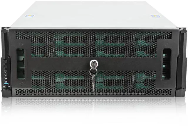 Alt view image 3 of 5 - Rackchoice 4U 24bay Hotswap 12Gbps Swappable screwless 24 x 3.5/2.5 Chassis with sliidng Rail and SFF-8643 Minisas to SATA Cables with keylock Door