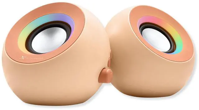 Main image of X9 Performance Brown Computer Speakers for Desktop PC with RGB Lighting, Bluetooth, USB, and AUX - Triple Mode Connection, Dual 2.25" Drivers for Work and Play - Bluetooth PC Speakers