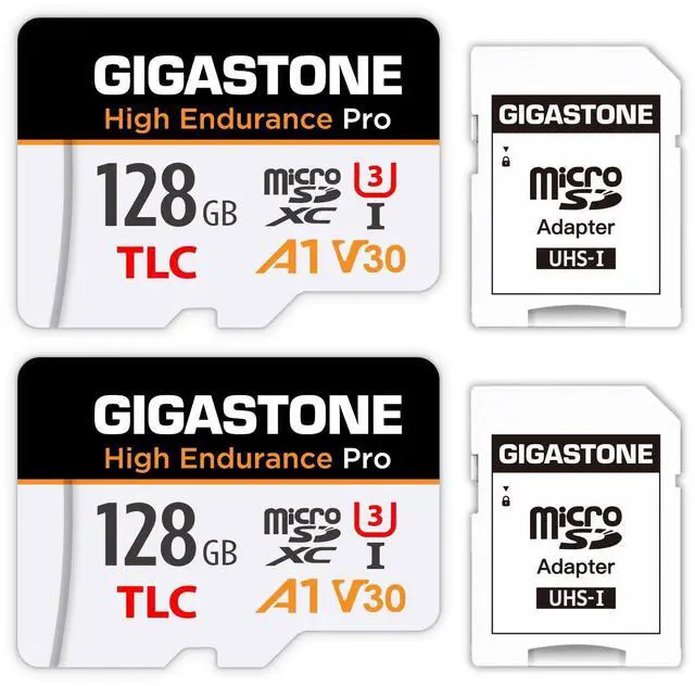 Main image of [5-Yrs Free Data Recovery] GIGASTONE 128GB Micro SD Card 2-Pack, High Endurance Pro Series Speed Up to 100MB/s, Compatible with REDTIGER Rove VIOFO VANTRUE PRUVEEO Dash Cam, MicroSDXC UHS-I A1 V30 U3