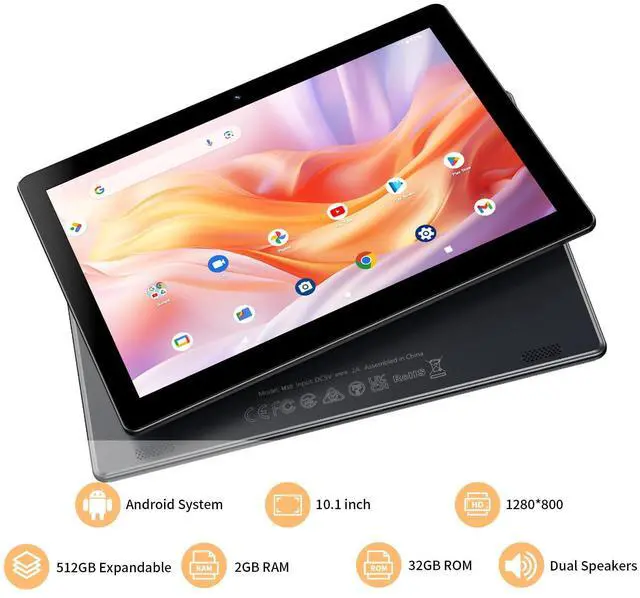 Alt view image 5 of 5 - Tablet Android 10 inch with 2GB RAM, 32GB ROM, 512GB Expandable, 1280 * 800 HD IPS Screen, 6000mAh Battery, Dual Camera, WiFi, Bluetooth, Tablet PC