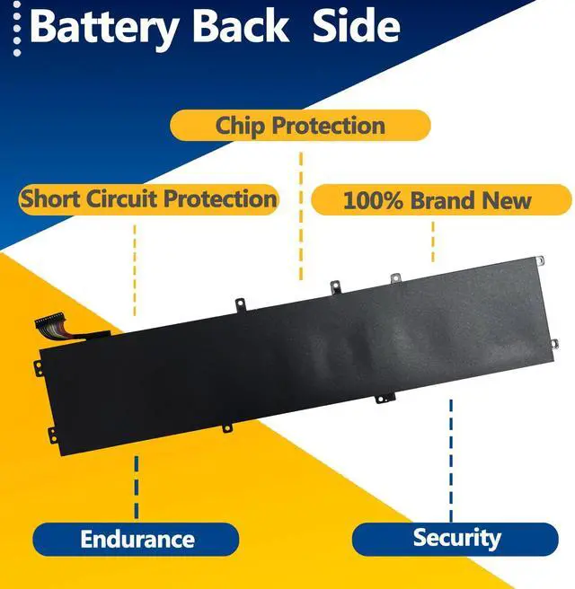 Alt view image 5 of 5 - TAVZENL 4K1VM 97Wh Battery Replacement for Dell Inspiron 15 7590 7591 7501 Series Precision 5530 5520 5540 Series Vostro 15 7500 Series G7 17 7700 Gaming Series XPS 15 9570 9560 Series 11.4V 8070