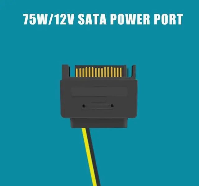 Alt view image 3 of 5 - GLOTRENDS 300mm M.2 Key M to PCIe 4.0 X16 Riser Cable with SATA Power Cable, Not Support M.2 SATA Slot