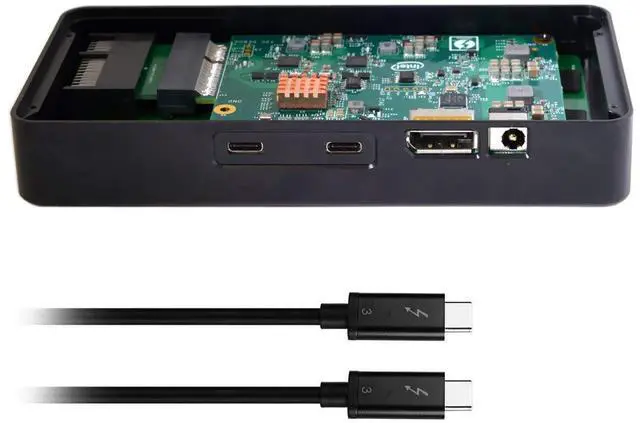 Main image of Cablecc USB4 USB4.0 to Dual NVME AHCI NGFF M-Key SSD Raid Docking & Displayport Cartridge Adapter